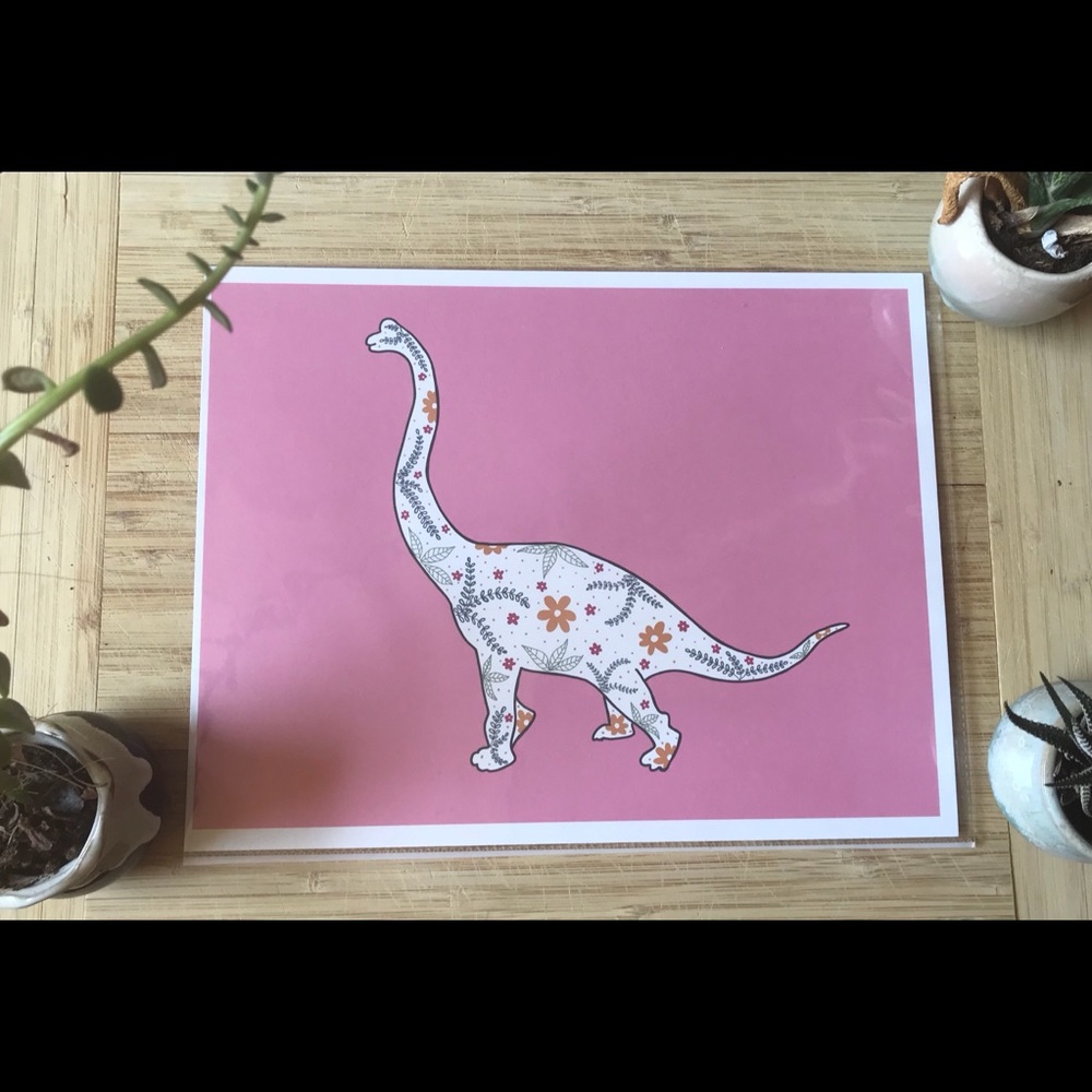 COPY - Original signed and numbered pink dinosaur…